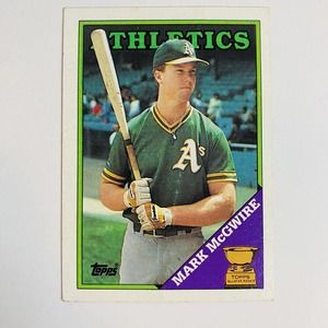 1988 Topps Vintage Baseball Card #580 Mark McGwire Error